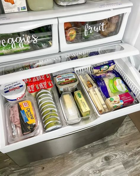 15 Refrigerator Organization Ideas You Need to Try Organize Fridge Dollar Store, Condiments Organization Fridge, Organize Condiments In Fridge, Bespoke Refrigerator Organization, Counter Depth Fridge Organization, Refrigerator Drawer Organization, How To Organize Refrigerator, Lg Fridge Organization, Realistic Fridge Organization