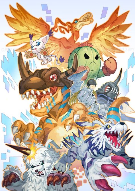 Pokemon Vs Digimon, Digimon Wallpaper, Digimon Adventure 02, Digimon Tamers, Digimon Digital Monsters, Digimon Adventure Tri, Comic Manga, Geek Art, Digimon Adventure