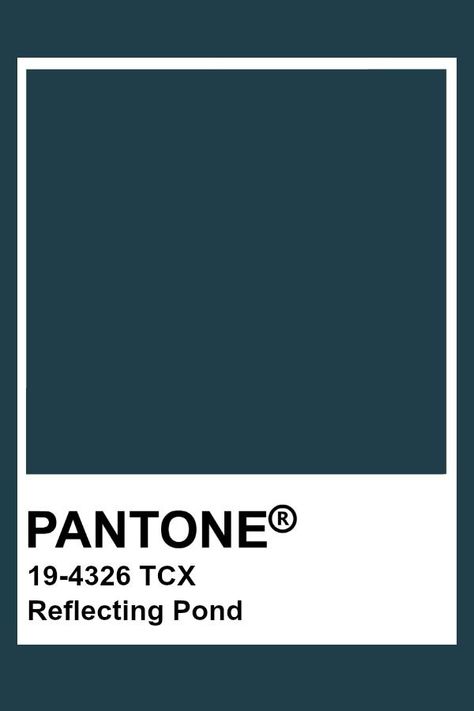 Reflecting Pond Color, Pantone Azul, Reflecting Pond, Pantone Colours, Pantone Color Chart, Pantone Swatches, Pantone Palette, Color Symbolism, Pantone Colour Palettes