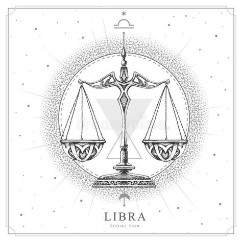 Illustration about Modern magic witchcraft card with astrology Libra zodiac sign. Realistic hand drawing scales vector illustration. Illustration of esoteric, horoscope, orbit - 176916558 Libra Scale Drawing, Libra Sketch Drawings, Balance Scale Drawing, Libra Zodiac Drawing, Libra Art Drawing, Libra Drawings, Astrology Sketches, Libra Scales Drawing, Libra Sketch