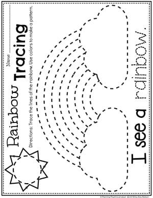 Preschool Tracing Worksheets - Rainbow Tracing #planningplaytime #preschoolworksheets #rainbowtheme #tracingworksheets Trace The Rainbow, Rainbows Activities For Preschool, Counting On A Rainbow Worksheet, Rainbow Worksheet Preschool Free Printables, Rainbow Tracing Preschool, Rainbow Tracing Worksheet, Trace Activities For Preschoolers, Tracing Activity Preschool, Rainbow Activities Preschool Printables