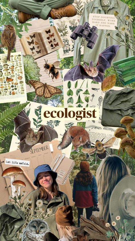 Environmental Science Major, Granola Girl Aesthetic, Environmental Scientist, Wildlife Biologist, Nature Collage, Arte Sketchbook, Marine Biology, Granola Girl, Wildlife Nature