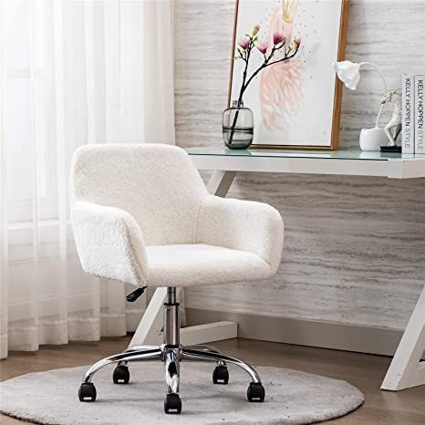 Makeup Vanity Chair, Fluffy Chair, Cute Desk Chair, Elegant Home Office, Dressing Chair, Swivel Chair Desk, Home Office Chair, Elegant Chair, Vanity Chair