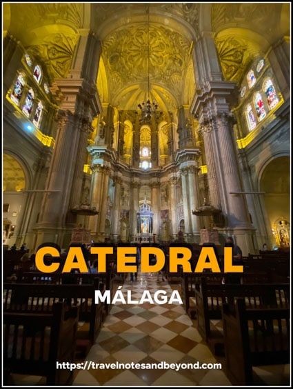 interior view of cathedral of Malaga Malaga Cathedral, Corinthian Column, Interior View, Travel Spain, Small Courtyards, Religious Paintings, Roman Catholic Church, The Cathedral, Roman Catholic