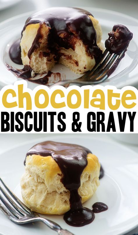 Thick, rich chocolate gravy! This is a Southern specialty. Pour over warm biscuits for a fun breakfast treat. #recipe #breakfast #brunch Chocolate Gravy Recipe, Homemade Biscuit, Chocolate Gravy, Fun Breakfast, Chocolate Breakfast, Chocolate Biscuits, Breakfast Goodies, Recipe Breakfast, Gravy Recipe