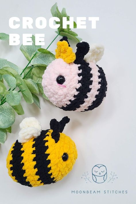 Yarn Animals, Bee Free, Easy Crochet Animals, Cozy Crochet Patterns, Bee Pattern, Yarn Bee, Crochet Bee, Crochet Animals Free Patterns, Crochet Amigurumi Free Patterns