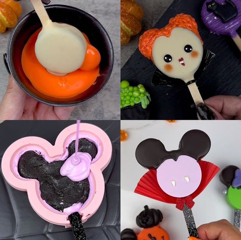 Spooky Hocus Pocus Treats ! 🕯️🎃🧙🏻‍♀️ | Spooky Hocus Pocus Treats ! 🕯️🎃🧙🏻‍♀️ | By Simple Hocus Pocus Cake Pops, Billy Hocus Pocus, Hocus Pocus Treats, Hocus Pocus Cake, Cookie On A Stick, Harry Potter Food Ideas, Baking Snacks, Disney Baking, Fall Goodies