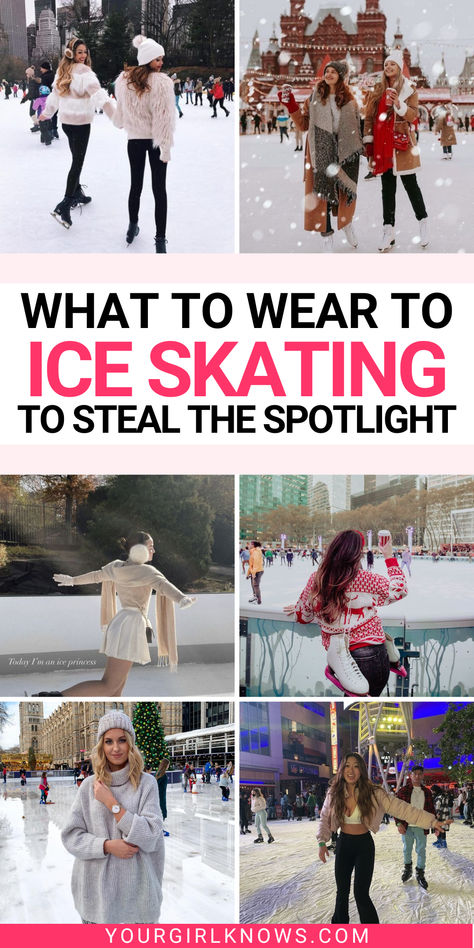 Are you ready to hit the ice rink with style that’ll leave everyone breathless (or is that just the chilly air?😉) Indoor Ice Skating Outfit, Skating Outfits Winter, Ice Skating Outfit Date, Women Snow Outfits, What To Wear Ice Skating, Cute Ice Skating Outfit, Ice Skating Date Outfit, Ice Skating Outfit Ideas, Skating Outfit Ideas