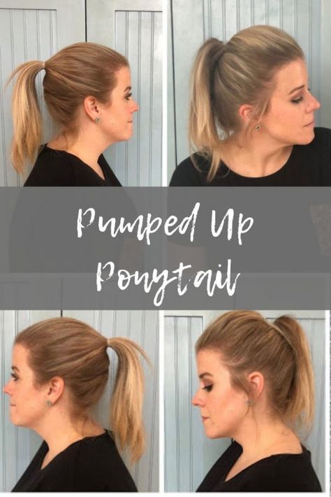 Add some spice to your everyday ponytail! Quick and easy hair for the busiest days.  #Hairtutorial #hairstyle #momstyle #easyhairstyle #hairvideo #simplehairstyle #hairforbeginners Puffy Ponytail Hairstyles Tutorial, Puffy Ponytail, Everyday Ponytail, Up Ponytail, How To French Braid, Diy Ponytail, Bridal Ponytail, Side Ponytails, Ponytail Hairstyles Tutorial