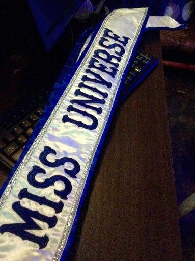 Miss Universe  sash by #dsashmakerphilippines Miss Universe Sash, Beauty Pageant Sashes, Mis Universe, 21st Birthday Sash, Pageant Sashes, Miss Universe Crown, Dark Romantic Wedding, Crown Drawing, Letter Diy