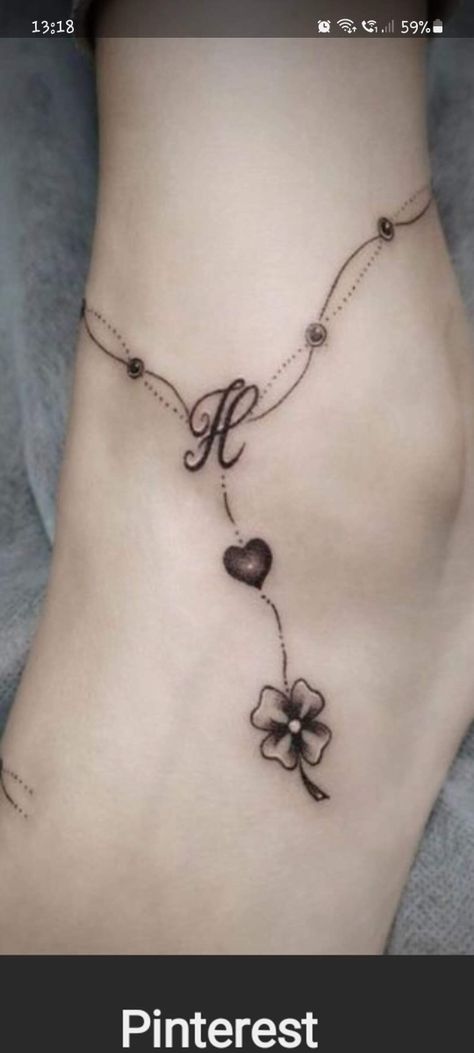 Flowers On Wrist Tattoo, Ankle Tattoo Meaningful, Ankle Tattoos For Women With Meaning, Anklet Tattoo Designs For Women, Anklets Tattoo For Women, Feminine Anklet Tattoo, Female Bracelet Tattoo, Anklet Tattoos For Women Simple, Anklet Tattoos For Women Unique