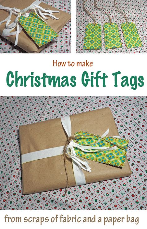 Fabric Gift Tag, Fabric Gift Tags Diy, Reusable Gift Tags, Fabric Gift Tags, Sewn Cards, Handmade Cards Ideas, Christmas Gift Tags Diy, Simple Sewing Projects, Upcycled Ideas