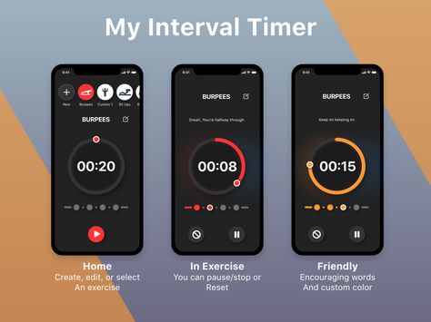 Step Counter App, Unique Apps, Ux Design Mobile, Pomodoro Timer, Timer App, Modern Mobile, Software Apps, Step Counter, Kitchen Timer