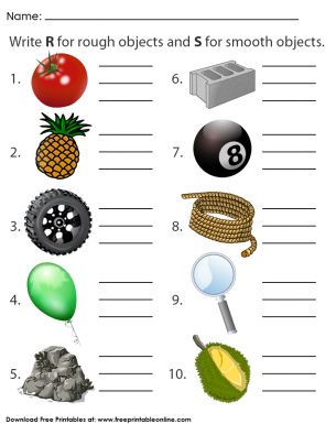 Smooth And Rough Worksheet, Smooth Objects, Creative Writing Topics, Creative Writing Worksheets, Kindergarten Writing Activities, Homework Folder, Literacy Worksheets, Computer Education, Kids Worksheets Preschool