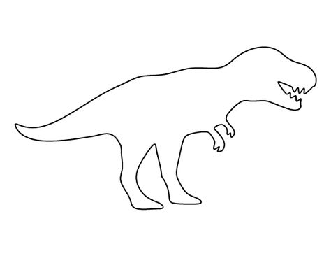 T-rex pattern. Use the printable pattern for crafts, creating stencils, scrapbooking, and more. Free PDF template to download and print at http://patternuniverse.com/download/t-rex-pattern/ Dino Template Free Printables, Dinosaur Patterns Printable, Free Printable Dinosaur Templates, Dino Template, T Rex Template Free Printable, T Rex Template, T Rex Printable, Dinosaur Stencil Printable, T Rex Outline