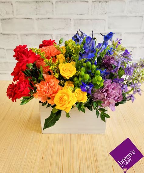 Pride Flower Arrangements, Rainbow Flower Arrangement, Pride 2024, Blue Flower Arrangements, Flower Urn, Roses Gift, Altar Flowers, Holiday Arrangement, Anniversary Flowers