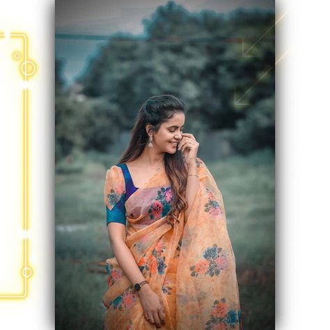 3,299 Likes, 3 Comments - StyleNlookBlouses (@stylenlookblouses) on Instagram: “Gorgeous @chaitrareddy_official .  Saree @ivalinmabia  Blouse @mabia_mb  Photography…” Official Saree, Normal Blouse Designs, Golden Blouse Designs, Simple Saree Blouse Designs, Normal Blouse, Casual Blouse Designs, Blouse Designs Aari Work, Kalamkari Dresses, Hands Design