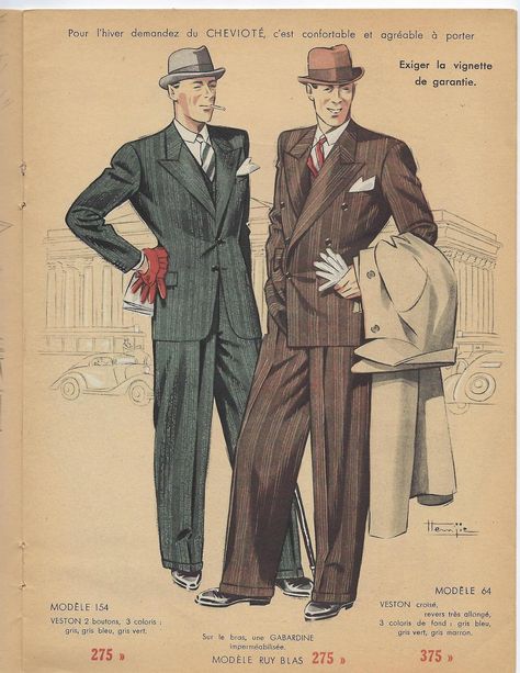 Alastor Redesign, 1930s Suit, 1930s Mens Fashion, 1930s Men, 39 Steps, Suit Drawing, Gentleman Suit, 1940s Suit, Double Breasted Tuxedo