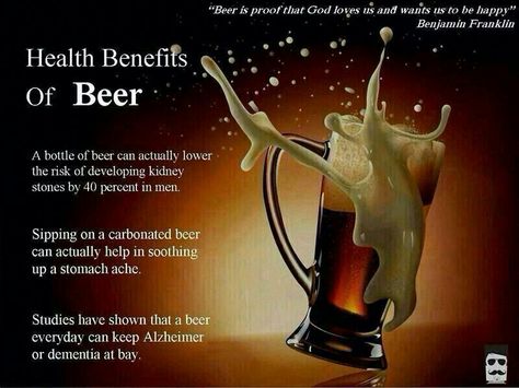 Beer benefits Beer Benefits, Beer Can, Health Benefits, Gods Love, Beer, Health