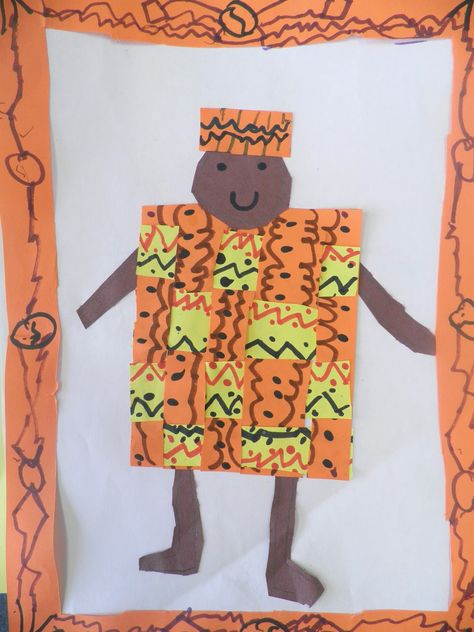 West African Art, African Art For Kids, Multi Cultural Art, Africa Craft, African Art Projects, School Art Activities, Montessori Art, African Crafts, Art Projects For Kids