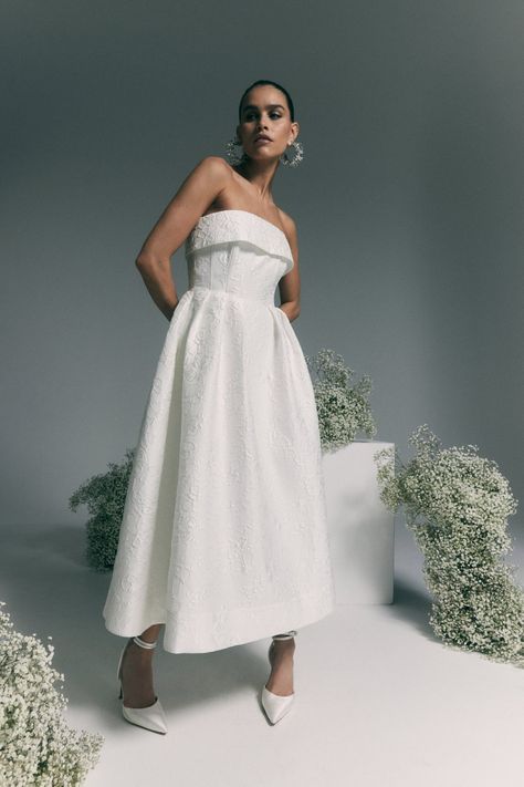 Circular Skirt, Contemporary Bridal, Bridal Elegance, Rebecca Vallance, Corset Bodice, Christopher Kane, Wedding Celebration, Spring 2024, 2024 Collection