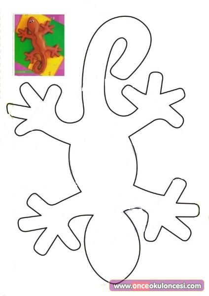 Gecko Template Free Printable, Lizard Template Free Printable, Salamander Craft, Lizard Template, Lizard Craft, Reptile Crafts, Jungle Crafts, Insect Crafts, Elementary Art Projects