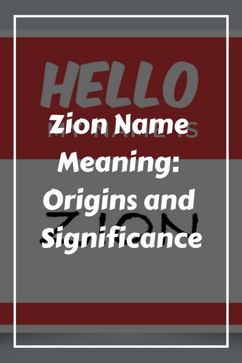 Zion is a name of Hebrew origin that has gained popularity in recent years. The name is derived from the Hebrew word ”ṣiyôn,” which refers to the city now Zion Name, Biblical Names, Name Origins, City Of God, Meaningful Names, Hillsong United, Hebrew Bible, Different Meaning, Hebrew Words