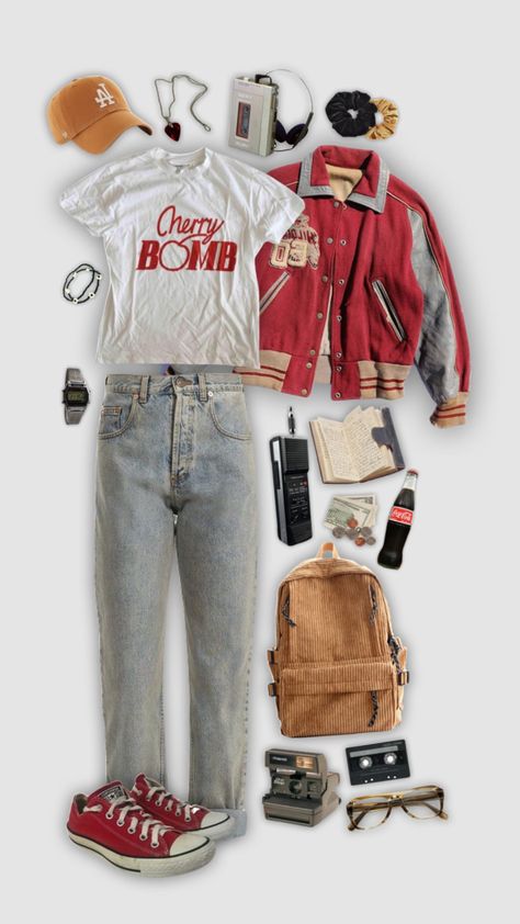 Stranger Things Fashion 80s, 80s Summer Outfits, Stranger Things Fashion, 80s Inspired Outfits, Stranger Things Outfit, Mood Clothes, Jean Jacket Outfits, Outfit Collage, 80s Outfit