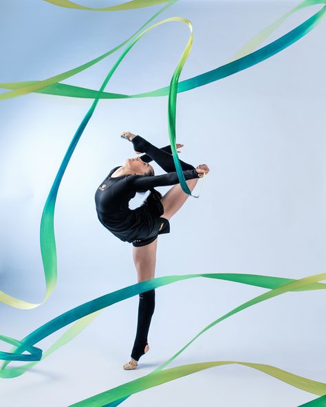 Ribbon Dance Poses, Ribbon Photoshoot, Dance Fashion Photography, Rhythmic Gymnastics Ribbon, Ribbon Gymnastics, Ribbon Dancing, Rhythmic Gymnast, Ribbon Dance, Pool Poses