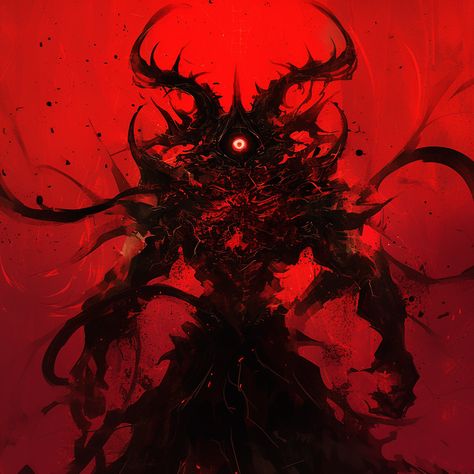 Red King, Fantasy Demon, Creature Artwork, Cosmic Horror, 다크 판타지, Monster Concept Art, Demon Art, Fantasy Creatures Art, Fantasy Monster