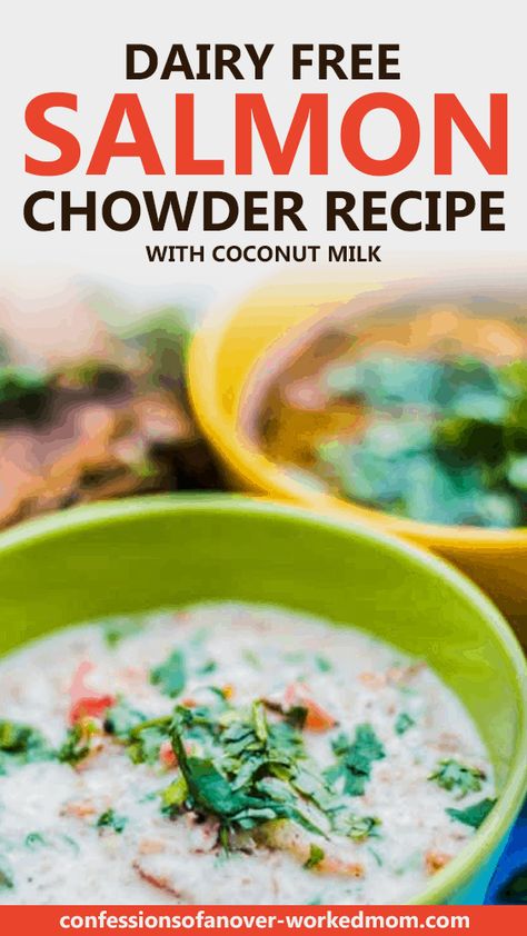 Coconut Milk Salmon, Salmon Chowder Recipe, Recipe With Coconut Milk, Paleo Salmon, Salmon Soup, Salmon Chowder, Chowder Recipes Seafood, Lenten Recipes, Coconut Milk Soup