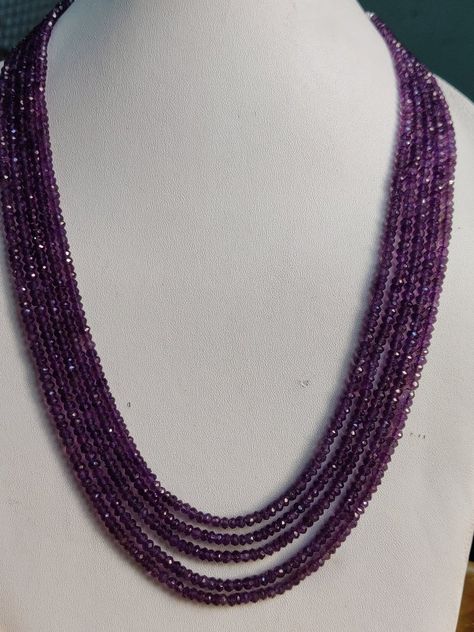 Amethyst Beads Necklace Indian, Necklaces Ideas, Beads Colors, Necklace African, Faceted Bead Necklace, Diamond Wedding Jewelry, Beaded Jewelry Necklaces, Multi Sapphire, Beads Jewellery