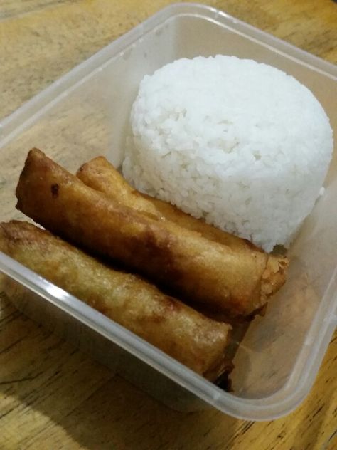 Pork shanghai rolls and rice Shanghai Rolls, Shanghai, Rolls, Rice, Bread