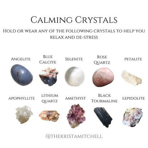 Calming Crystals Healing Stones, Petalite Crystal Meaning, Relaxing Crystals, Crystal Correspondences, Crystal Combos, Healing Stones Meanings, Crystal Combinations, Calming Crystals, Crystal Seashells