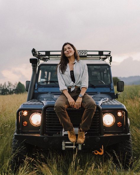 Eva Zu Beck, A Well Traveled Woman, Adventure Car, Micro Camper, Million Followers, Travel Pictures Poses, Forest Girl, Person Sitting, Luxury Lifestyle Dreams