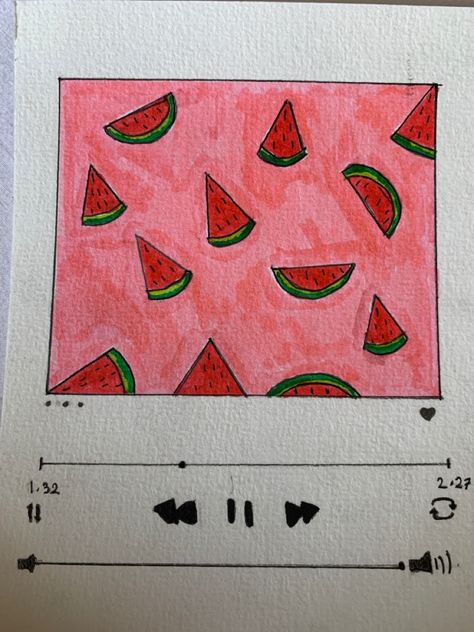 #aesthetic #fashion #watermelon Easy Watermelon Drawing, Watermelon Drawing For Kids, Cute Watermelon Drawing, Watermelon Doodle, Watermelon Drawing, Watermelon Painting, Mobile App Icon, Cute Watermelon, Bullet Journal Paper