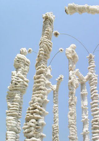 Salt Sculpture, Dead Sea Salt, Exhibition Display, Materials And Textures, Green Witch, Dead Sea, Sculpture Installation, Stage Design, Land Art