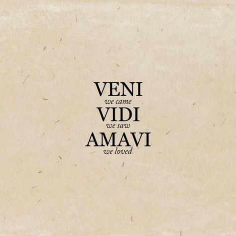 We came, we saw, we loved We Came We Saw We Loved, Veni Vidi Amavi Tattoo Fonts, French Words With Meaning, Live Tattoo, Always Quotes, Chasing The Sun, Unusual Words, French Words, Maybe One Day