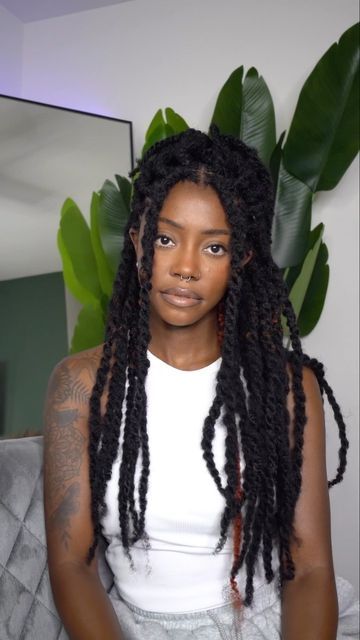 Messy Marley Twists, Layered Marley Twists, How To Style Marley Twists Braids, Marley Twist On Locs, Bob Marley Twist Hairstyles, Large Marley Twists, Faux Locs Marley Hair, Cuban Twist, Cuban Twist Hair