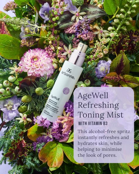 Hydrating refreshing toner with vitamin B3. Use as part of your daily skincare regime and through the day for a refreshing boost 💖 . . . . #AgeWell #livewellagewell #arbonne #naturalskincare #naturalbeauty #naturalproducts #veganskincare #newproduct #newrelease #vitaminB3 Giant Hyssop, Arbonne Makeup, Free Skincare, Integrative Medicine, Cruelty Free Skin Care, Healthy Mindset, Independent Consultant, Vitamin B3, Vegan Skincare