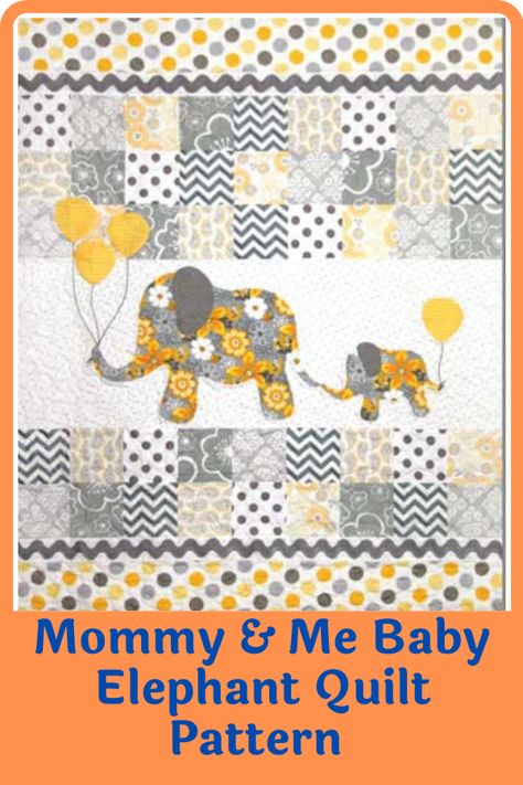 Elephant Quilt Pattern, Elephant Quilt Block, Elephant Quilts Pattern, Giraffe Quilt, Crochet Quilt Pattern, Animal Baby Quilt, Crochet Baby Projects, Elephant Baby Blanket, Baby Crib Quilt