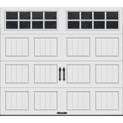 Gallery Collection 8 ft. x 7 ft. 18.4 R-Value Intellicore Insulated White Garage Door with SQ24 Window White Garage Doors, Arch Windows, Garage Door Sizes, Garage Door Colors, White Garage, Automatic Garage Door, Garage Door Windows, Door Vinyl, Garage Door Types