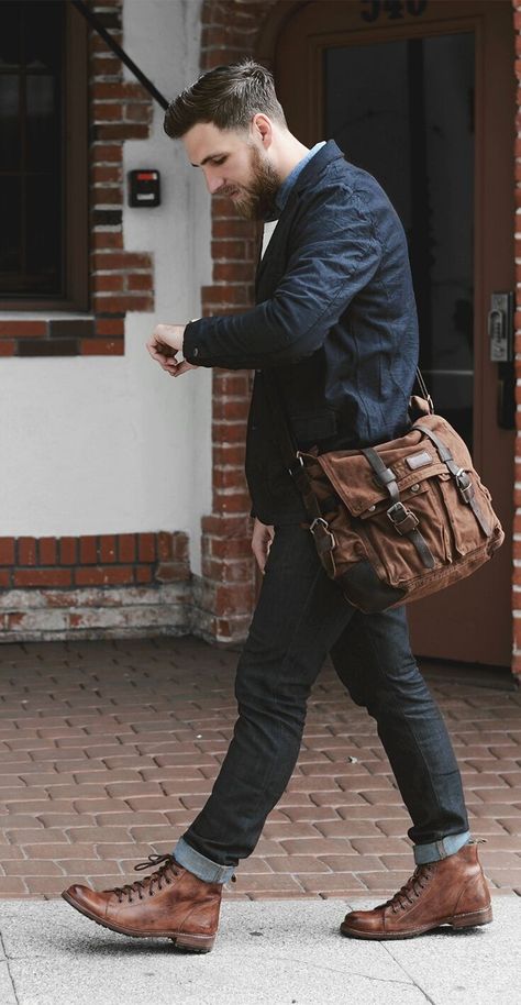 Rugged Office Outfit Men, Interchangeable Wardrobe, Brown Boots Outfit, Sneakers Guide, Men's Fashion Sneakers, Boots Men Outfit, Boots Outfit Men, Mens Dress Boots, Formal Men Outfit