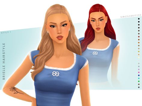 This long, wavy, behind the ears, side parted hairstyle comes in the 24 EA hair colors, is hat compatible, and available for feminine framed Teen-Elder sims. Found in TSR Category 'Sims 4 Hairstyles' Ballet Hairstyles, Cc Hair, Pelo Sims, Side Part Hairstyles, Sims 4 Expansions, Fashion Design Collection, Sims 4 Cc Packs, Casual Hijab, Sims Hair