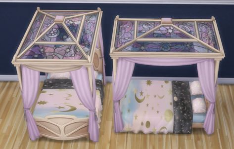 Cute and Cool Recolors on Tumblr Sims 4 Glimmerbrook Build, Sims 4 Furniture Recolor, Magic Cc Sims 4, Realm Of Magic Sims 4 Cc, Ts4 Recolor, Whimsigoth Sims 4 Cc, Sims 4 Whimsigoth Cc, Sims4 Bed, Sims 4 Recolors