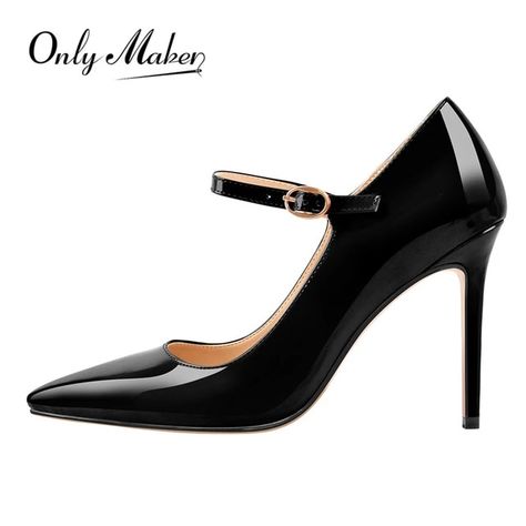 Court Shoe, Mary Jane Pumps, Classic Pumps, Dress Shoes Womens, Pointed Toe Shoes, Stiletto Pumps, High Heels Stilettos, Court Shoes, Black Pumps