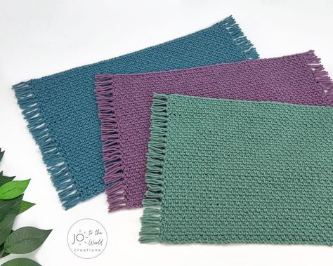 Crochet Square Placemats Free Pattern, Crochet Placemats Free Pattern Rectangle, Crochet Placemats Free Pattern, Crochet Placemat Pattern, Easy Crochet Bookmarks, Placemat Patterns, Baby Hat Knitting Patterns Free, Crochet Placemat, Crochet Bird