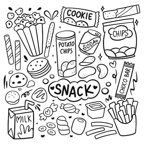 Premium Vector | Love icons hand drawn doodle coloring Doodle Art For Beginners, Doodle Pages, Easy Coloring, Doodle Art Drawing, Cute Food Drawings, Food Product, Doodle Coloring, Easy Doodle Art, Easy Coloring Pages