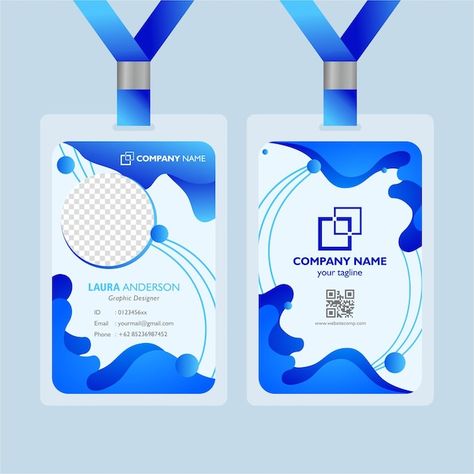 Id card design template | Premium Vector #Freepik #vector #blue #design #abstract #set School Id Card Template, Id Card Design Template, Id Template, Photo Bebe, Id Card Design, Identity Card Design, Card Design Template, School Id, Id Card Template