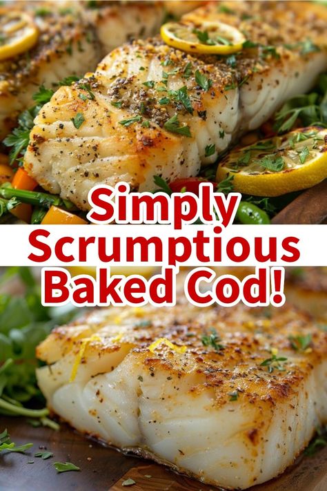 Quick and Flavorful 30-Minute Baked Cod with Lemon Recipe: Ideal for Weeknights Simple Cod Recipes, Baked Cod Recipes Oven Easy, Baked Cod Recipes Oven, Cod Recipes Oven, Cod Loin Recipes, Easy Baked Cod, Cod Fish Recipes Baked, Cod Recipes Healthy, How To Cook Cod